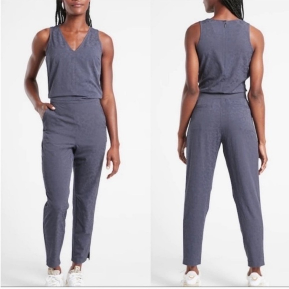Athlete Brooklyn Textured Jumpsuit Medieval Violet Size 0